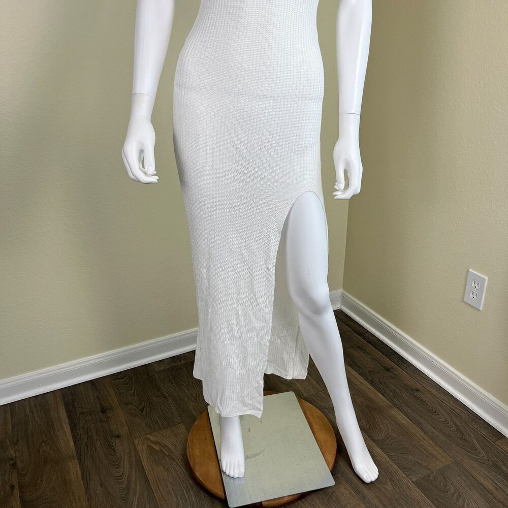 L*Space Women's Size S Cream Kihei Knit Maxi Dress NEW Cover Up Pullover Resort - Picture 14 of 15